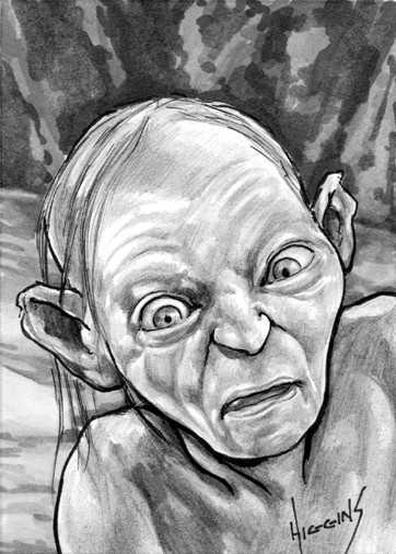 LOTR Sketch Cards Gollum