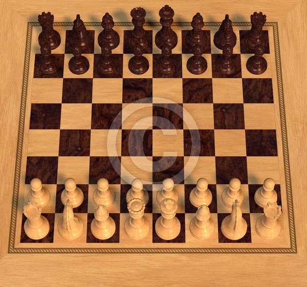 Polished Wood Chess Set