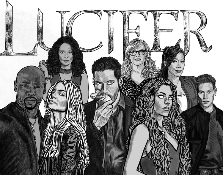Lucifer Cast Sketch