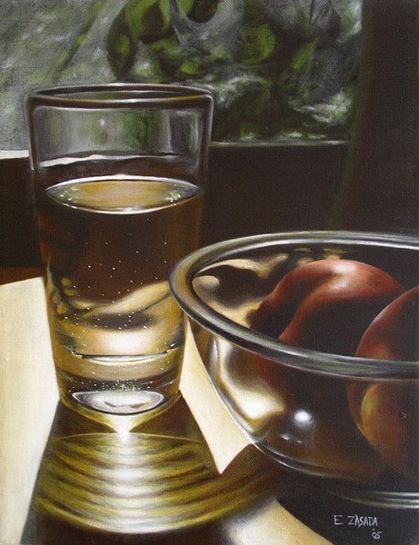 Glass of Water and Two Apples