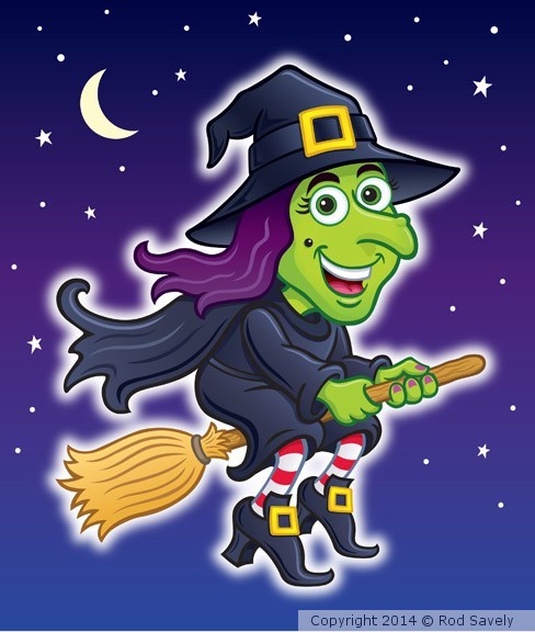 Witch riding Her Broom