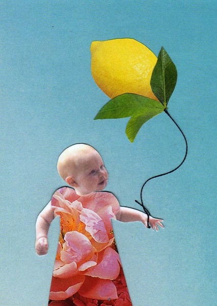Baby Girl with Lemon Balloon
