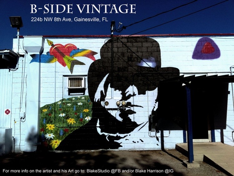 (mural) Tom Petty at B-side vintage