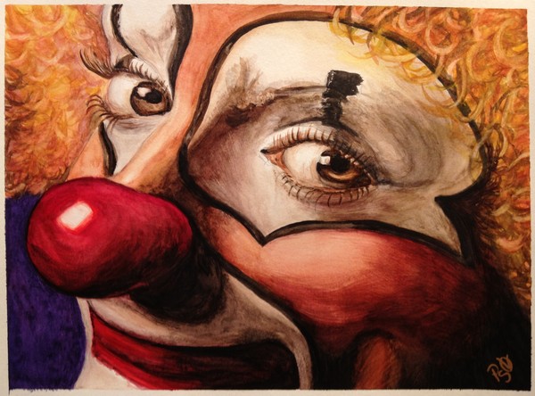 Watercolor Clown #1