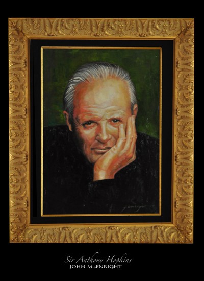 Sir Anthony Hopkins Portait in oils