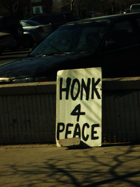 Honk for peace