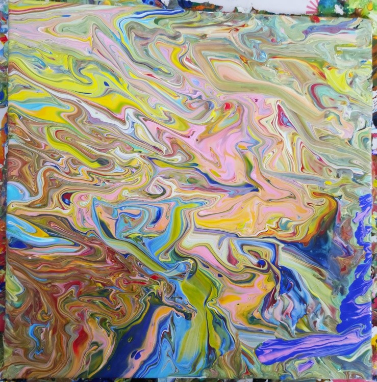 abstract acrylic on canvas