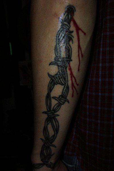 fake blood arm wire