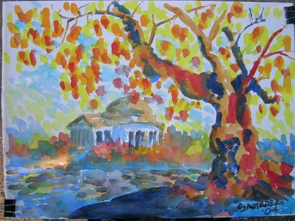 Jefferson Memorial with Tree
