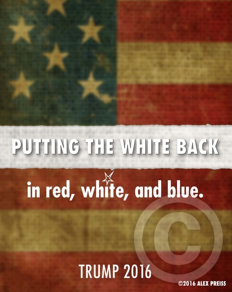 red, white and blue