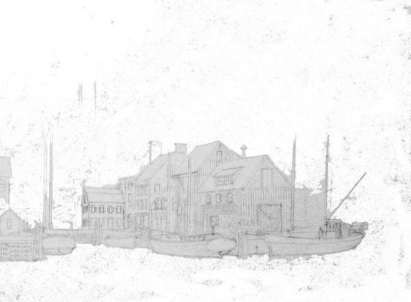 New England Seaport Sketch 1