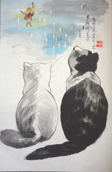 black and white cat fantasies