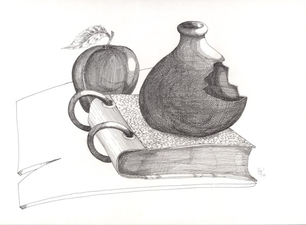 Book Vase With Grapes