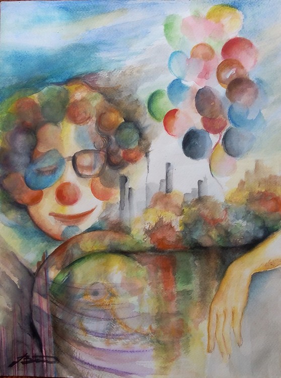 clown field- 40x30