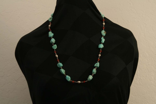 Turquoise and Carnelian necklace
