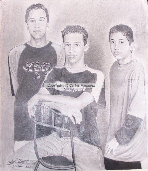 portrait of three brothers