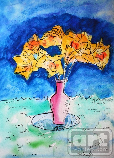 Vase Of Daffodills