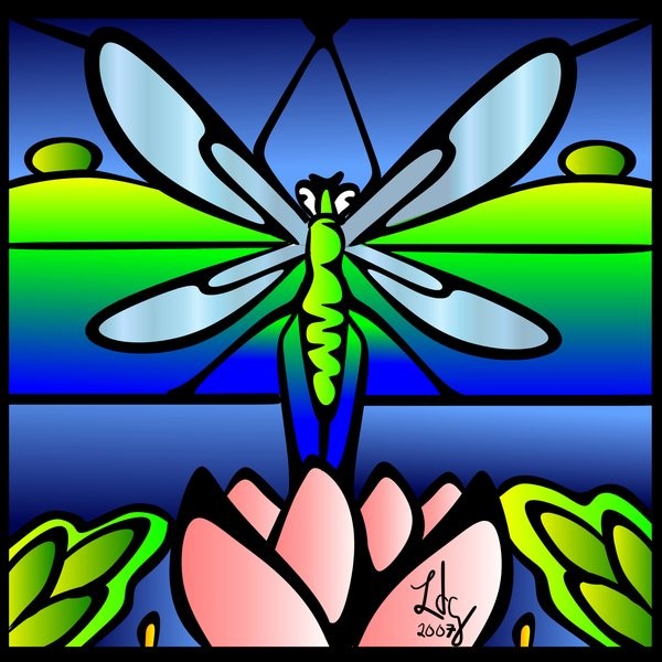 Dragonfly Tiffany Style
