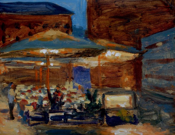 Roman evening cafe