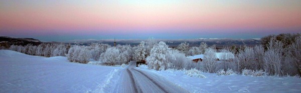 Cold winter morning in Trondheim - Norway