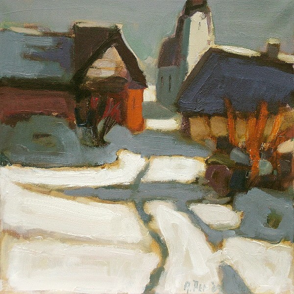 Winter motive of the end of the village; Nr. 09.69