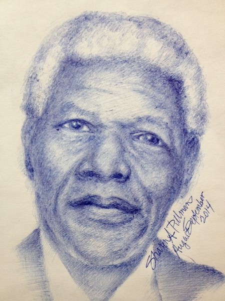 Mandela (ball point pen drawing)