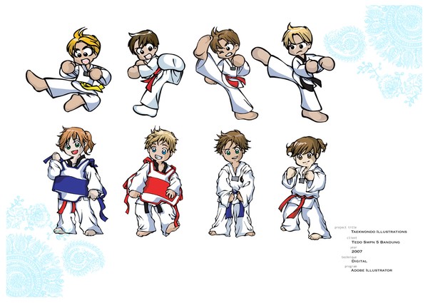 taekwondo illustration 03