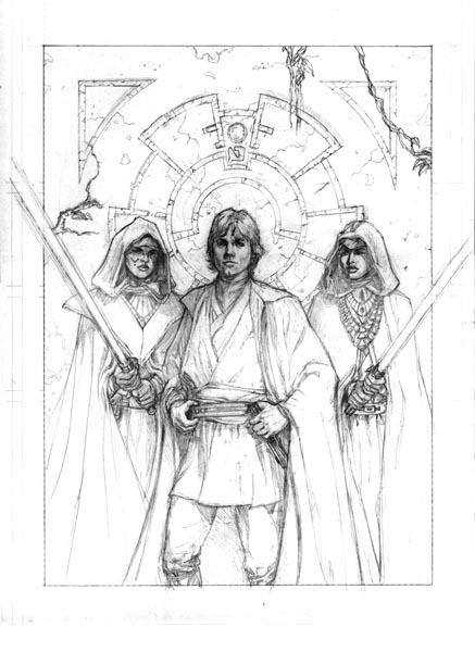 Star Wars art - Luke and Jedi Padawans