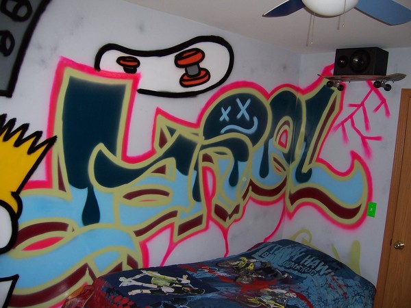 Bart simpson designs in boy's room part 2