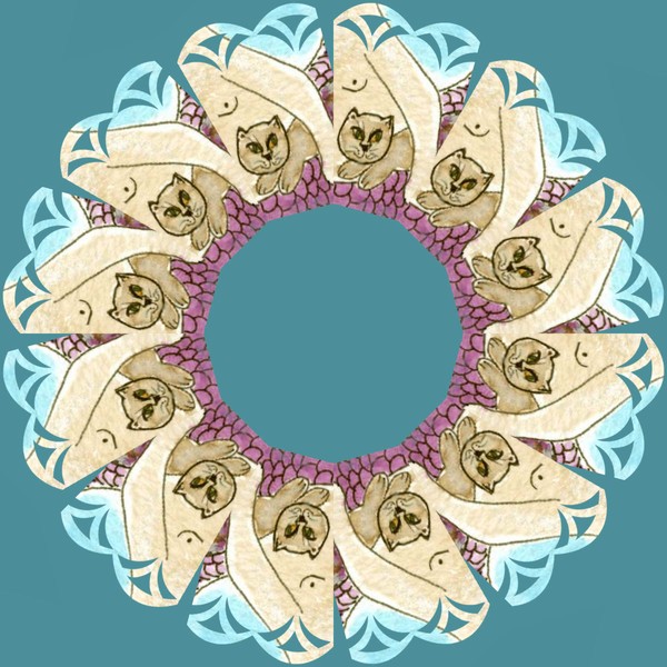 KALEIDOSCOPE CAT COLLAGE