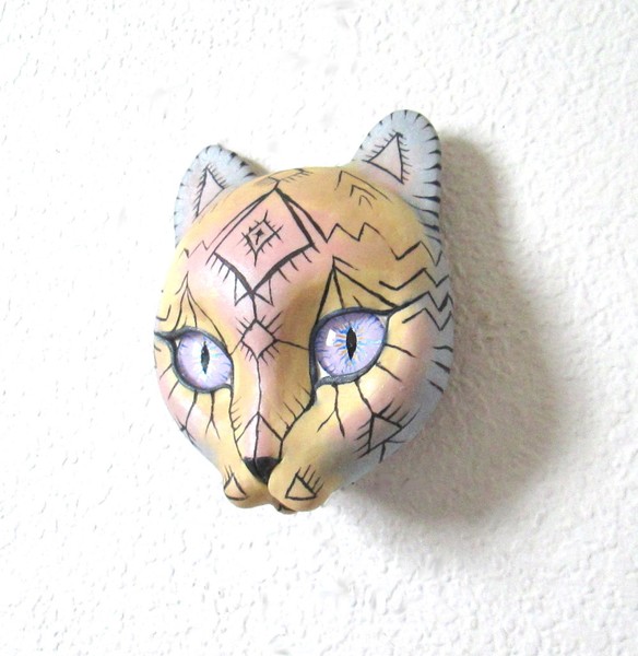 Geometric Cat Sculpture
