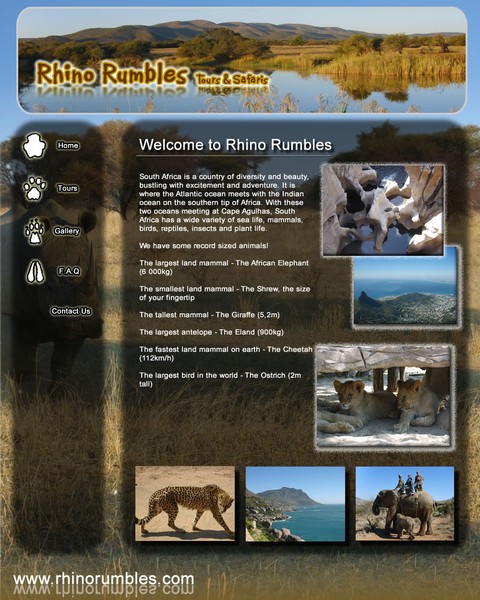 Rhino Rumbles Web Site