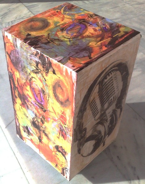 From paper full playable Cajon musical instruments