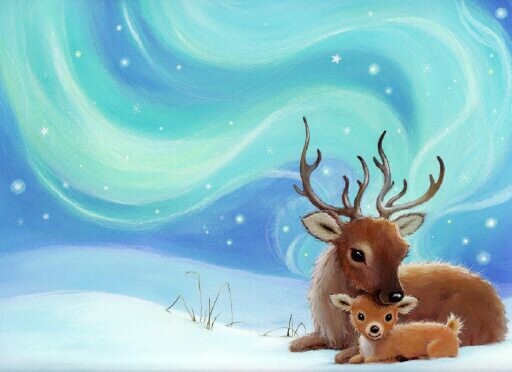 Reindeers In The Snow