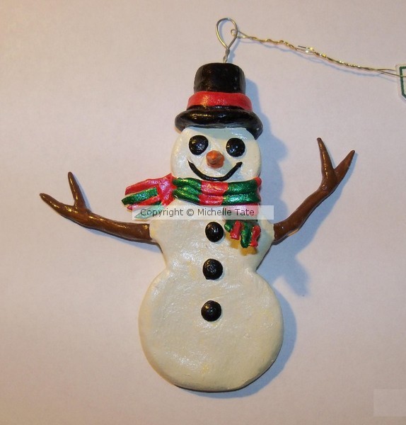 snow man ornament,made to order