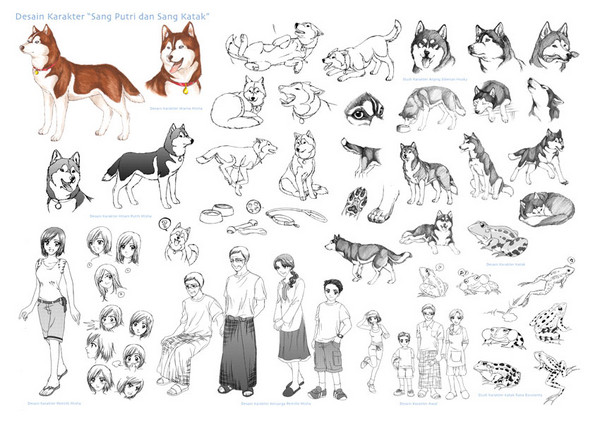 character design for husky