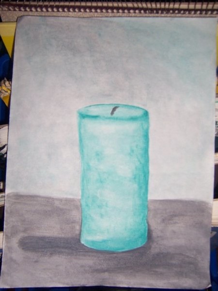 Candle water color on paper 9X12