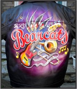 Airbrushed High School Leather Jacket