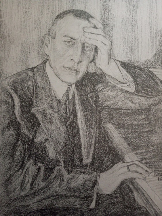 Portrait of composer Sergei Rachmaninov