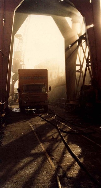 Lorry entering Cardiff Docks 1982