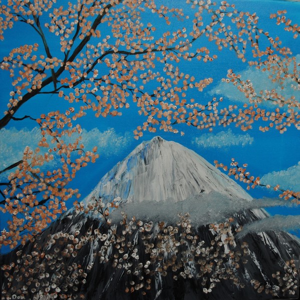 Mt. Fugi at Cherry Blossom Time