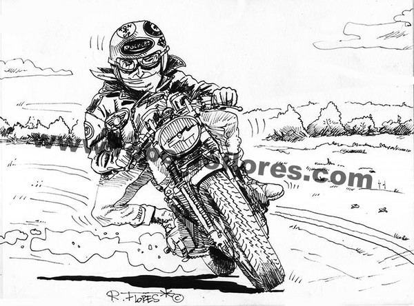 Cafe Racer motorbike illustration 4