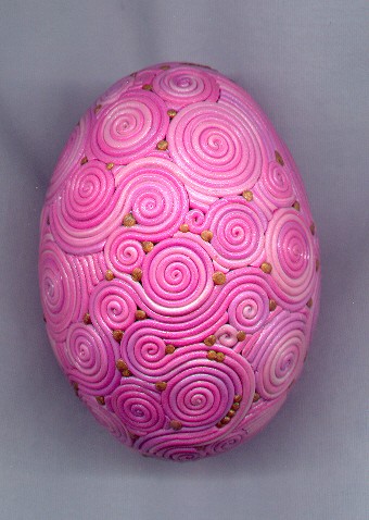 Balinese Filigree Polymer clay egg