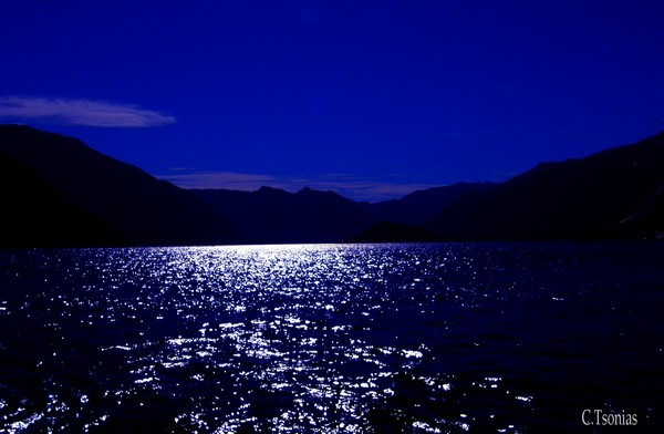 Night in lake Como.