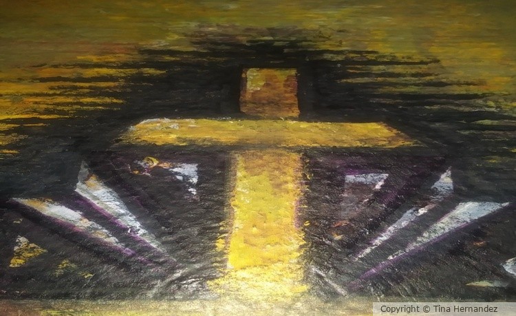 Gold Cross painting