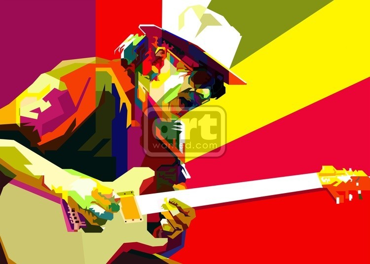 Carlo Santana Pop Art WPAP