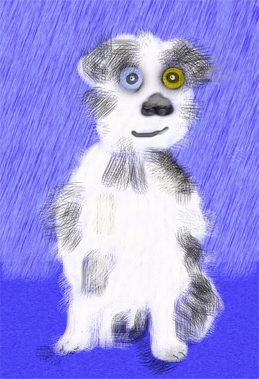 Comic Mutt with Eyes (O674)