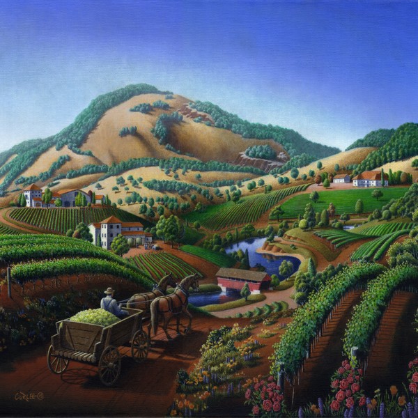 Wine Country Landscape - Square Format