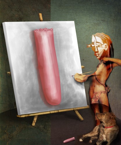 Artist Painting A Frankfurter