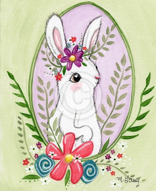 Easter Bunny in Oval